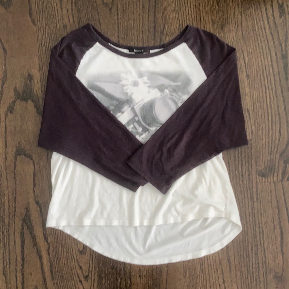 Photo baseball tee crop top